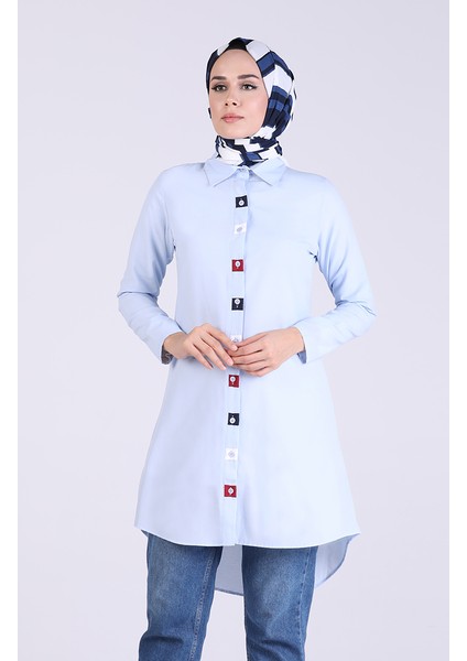 Garnili Tunik 6437-11 Mavi