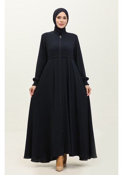 Dantel Detaylı Mevlana Ferace 5069-02 Lacivert