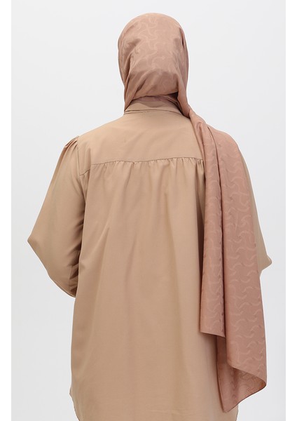 Madame Mary Sarmaşık Jakar Şal 19088-18 Sütlü Kahve modelleri