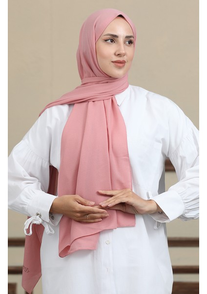 Bambu Şal 90166-06 Gül Kurusu