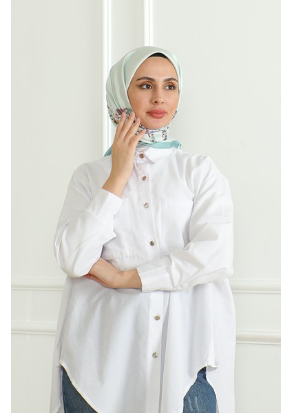 Karaca Rayon Eşarp 81051-12 Su Yeşili Mint Yeşili