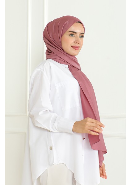Medine Ipeği Kumlu Şal 81075-01 Gül Kurusu