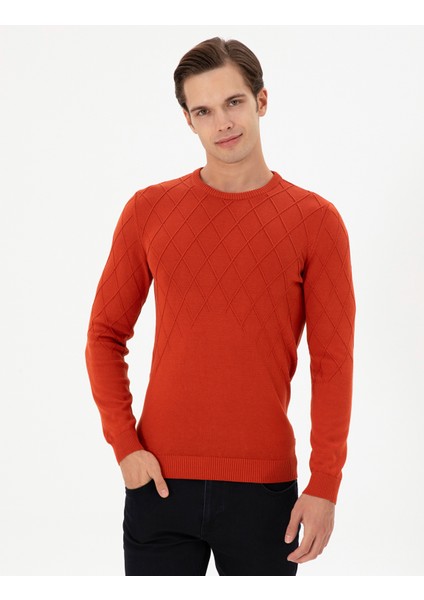 Erkek Kiremit Kazak /Triko 50292863-VR031