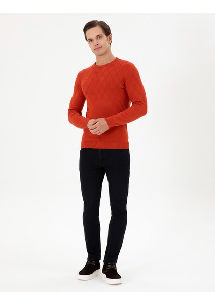 Erkek Kiremit Kazak /Triko 50292863-VR031 fırsatları