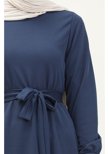 Kuşaklı Tunik Pantolon Ikili Takım 0690-11 Indigo fırsatları