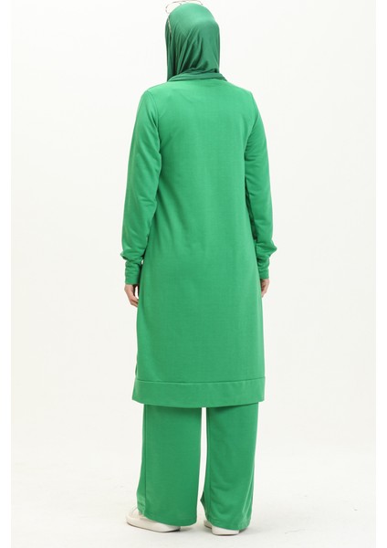 Iki Ip Tunik Pantolon Ikili Takım 0044-09 Yeşil