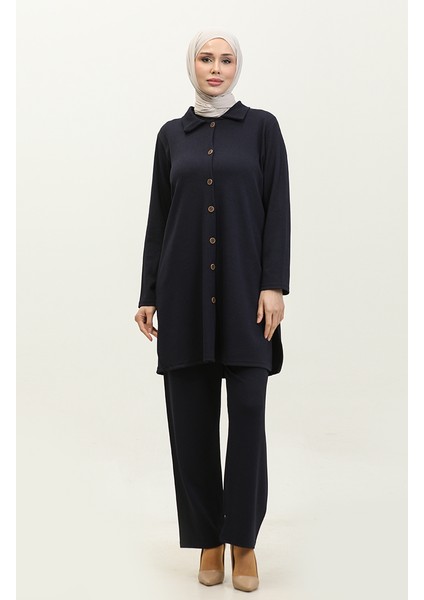 Asya Tunik Pantolon Ikili Takım 2611-02 Lacivert