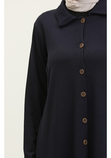 Asya Tunik Pantolon Ikili Takım 2611-02 Lacivert