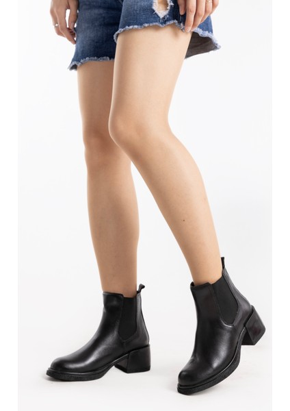 Deri Kadın Topuklu Chelsea Bot modelleri