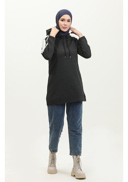 Kapüşonlu Sweatshirt 23075-02 Antrasit fiyatları