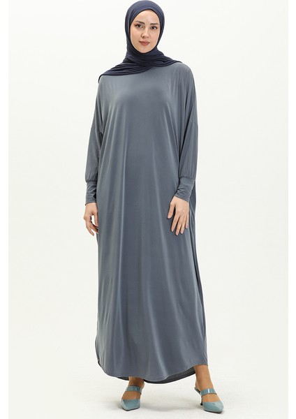 Yarasa Kol Salaş Elbise 2000-16 Gri