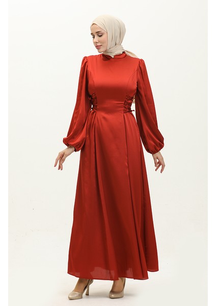 Yandan Bağlamalı Abiye Elbise 6156-08 Bordo fiyatları