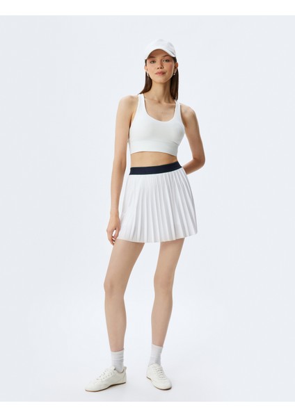 Pileli Beli Lastikli Slim Fit Şortlu Tenis Eteği fiyatları