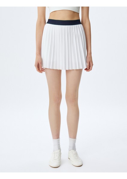 Pileli Beli Lastikli Slim Fit Şortlu Tenis Eteği modelleri