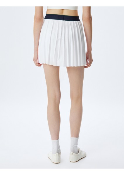 Pileli Beli Lastikli Slim Fit Şortlu Tenis Eteği fırsatları