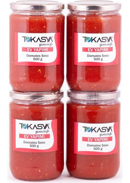 Ev Yapımı Domates Sosu 500 gr (4'lü Kavanoz)