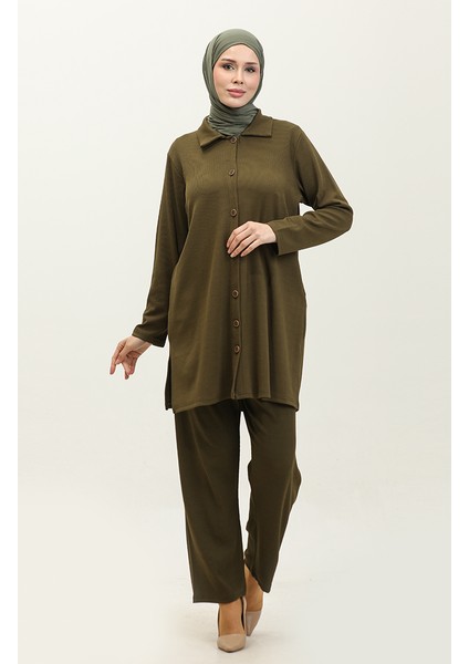 Asya Tunik Pantolon Ikili Takım 2611-04 Haki