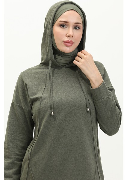 Çıma Detaylı Eşofman Takım 3039-05 Haki