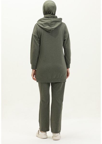 Çıma Detaylı Eşofman Takım 3039-05 Haki