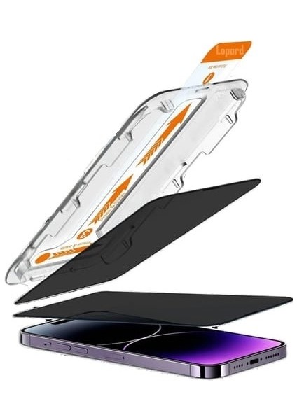 iPhone 16 Pro Max (6.9inç) Uyumlu Hayalet Magic Glass Box Kolay Uygulama Aparatlı 9h Hd Temperli Cam Ekran Koruyucu ve Kiti