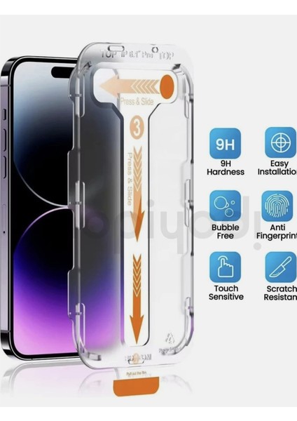 iPhone 16 Pro Max (6.9inç) Uyumlu Hayalet Magic Glass Box Kolay Uygulama Aparatlı 9h Hd Temperli Cam Ekran Koruyucu ve Kiti modelleri