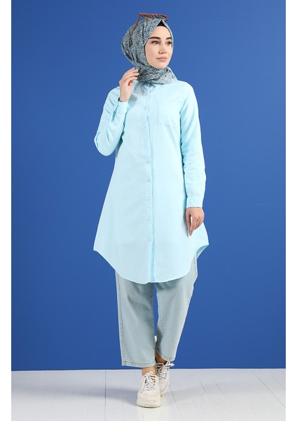 Cepli Düğmeli Tunik 6472-12 Turkuaz fiyatları