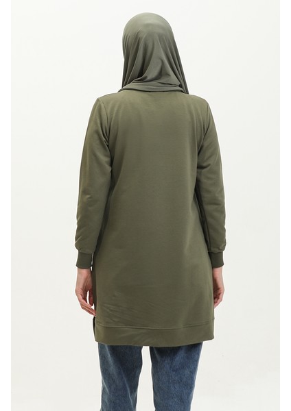 Papatya Nakışlı Tunik 9116-07 Haki