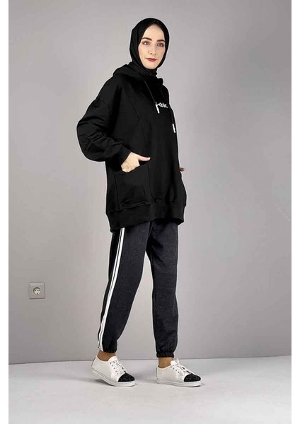 Şerit Detaylı Eşofman Altı 1073-02 Antrasit modelleri