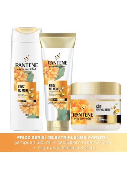 Miracles Frizz No More Şampuan 325 ml + Maske 300 ml + Saç Kremi 275 ml