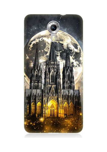 General Mobile Discovery 4g Uyumlu Ay ve Katedral Desenli Silikon Kılıf
