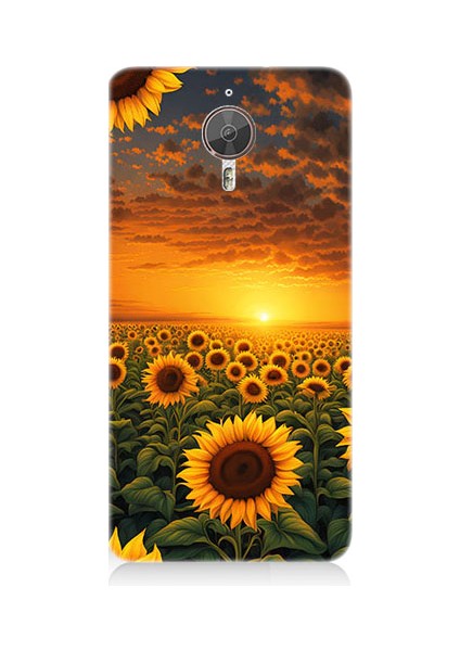 General Mobile Gm5 Plus Uyumlu Gün Batımı Ayçiçeği Desenli Silikon Kılıf
