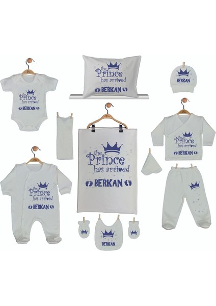 %100 Pamuk Baskılı 11’li Isimli Organik Bebek Hastane Çıkışı