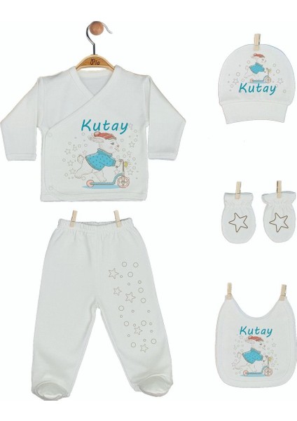 %100 Pamuk Baskılı 11’li Isimli Organik Erkek Bebek Hastane Çıkışı modelleri