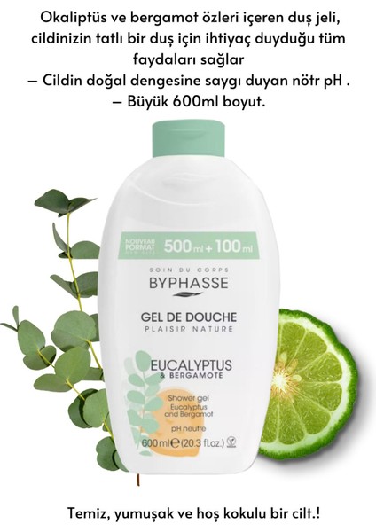 Plaisir Natura Okaliptus & Bergamot Duş Jeli 600ml