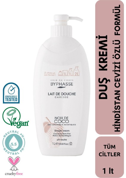 Caresse Hindistan Cevizi Özlü Duş Kremi 1000ml