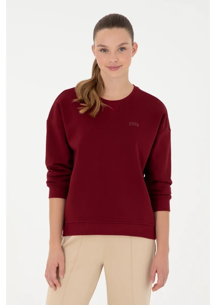 U.S. Polo Assn. Kadın Bordo Sweatshirt 50297296-VR014