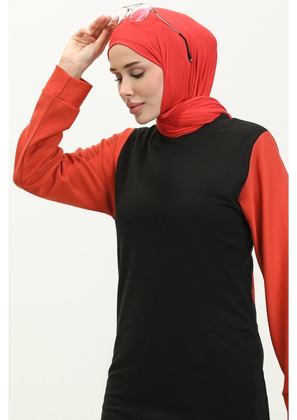 Ikili Eşofman Takım 23018-03 Siyah Kiremit