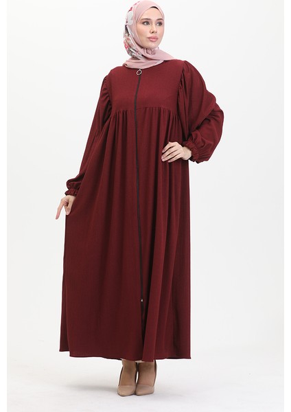 Robadan Büzgülü Ferace 1052-01 Bordo modelleri