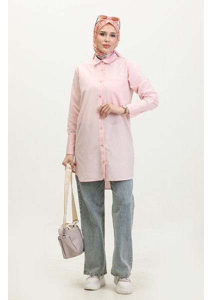 Düğmeli Tunik 4820-06 Somon fiyatları