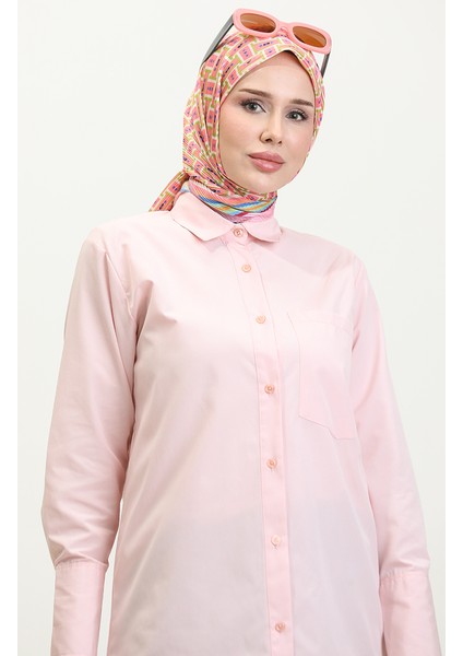 Düğmeli Tunik 4820-06 Somon modelleri