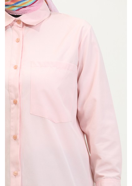 Düğmeli Tunik 4820-06 Somon fırsatları