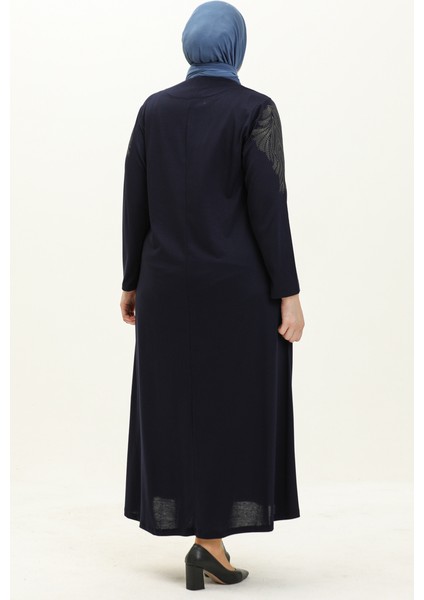 Taş Baskılı Elbise 4946-06 Lacivert indirimleri