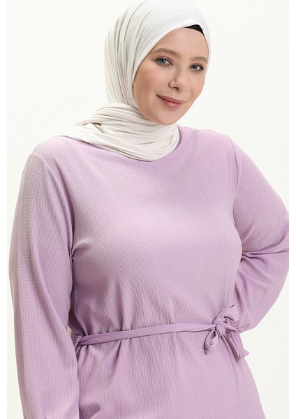 Farbali Büyük Beden Elbise 4581-08 Lila modelleri