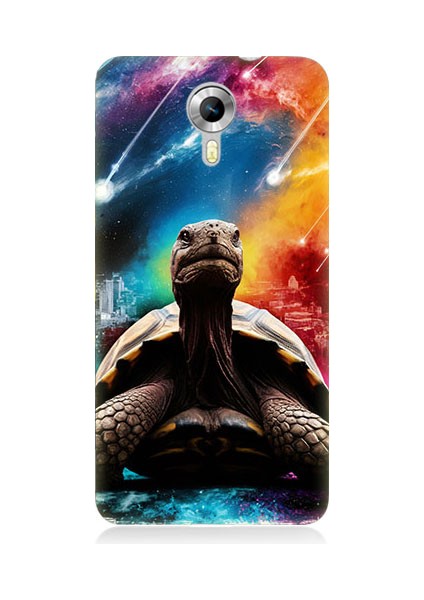 General Mobile Discovery 4g Uyumlu Renkli Kaplumbağa Desenli Silikon Kılıf