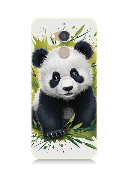 General Mobile Gm8 Uyumlu Sevimli Panda Desenli Silikon Kılıf