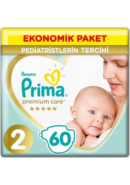 Premium Care Bebek Bezi Ekonomik Paket 2 Beden 60 Adet