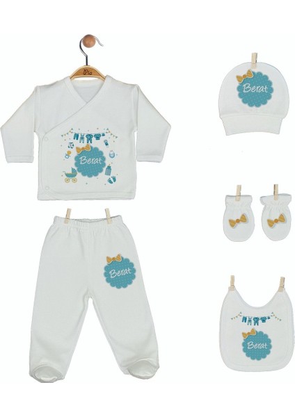 %100 Pamuk Baskılı 11’li Isimli Organik Bebek Hastane Çıkışı modelleri