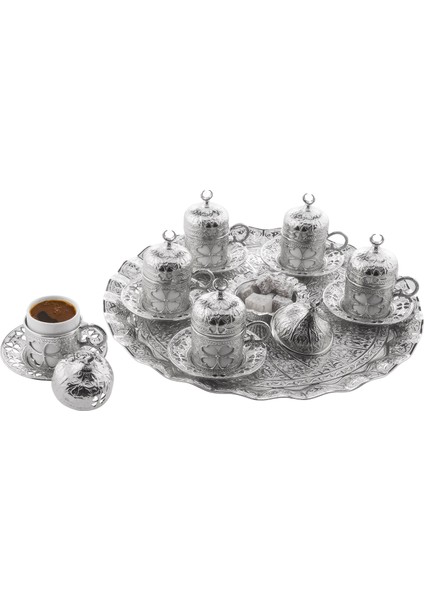 Yonca Yuvarlak 6 Kişilik Kahve Seti (113)