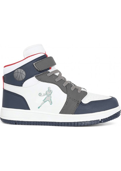 Kidessa 1517 Anatomik Taban Çocuk Ve Genç Boğazlı Sneakers Ayakkabı - Nkt01517-Beyaz Lacivert-33