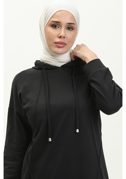 Çıma Detaylı Eşofman Takım 3039-06 Siyah